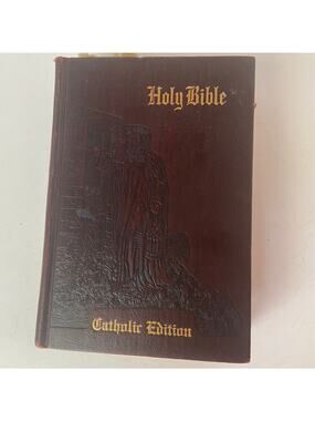 Holy Bible Catholic Edition Illustrated Light of the World Edition 1954 Vintage